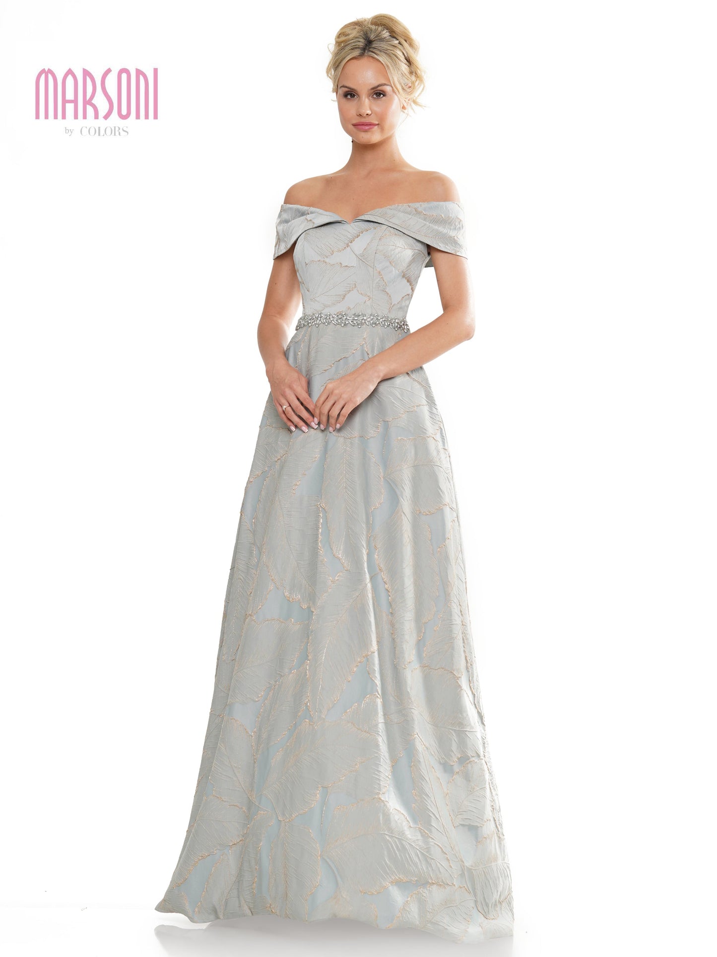 Marsoni MV1265 Mother of the Bride V Neck Cap Sleeve A Line Dress